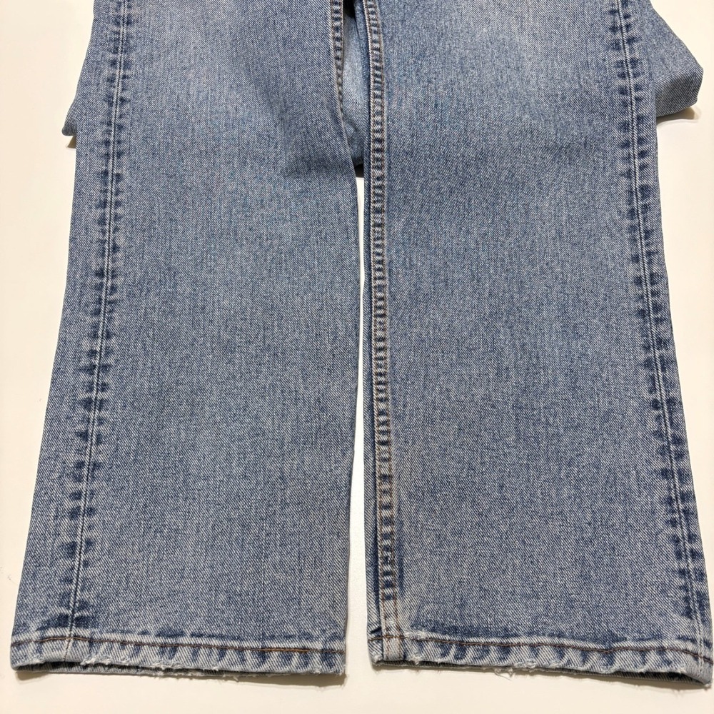Vintage Levis Men Red Tab 505 Jeans 38X34 Blue Light Wash High Rise Straight Leg - Picture 11 of 16